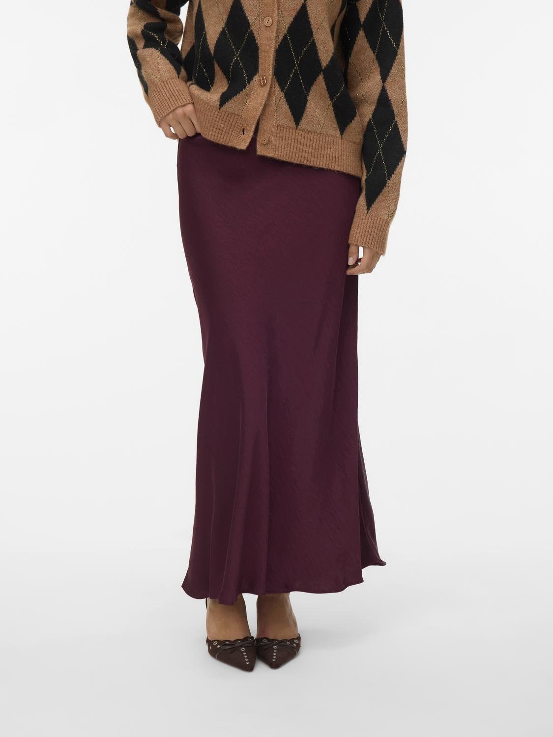 VMLIVIA Long Skirt - Fig - VERO MODA & VILA Bergvik